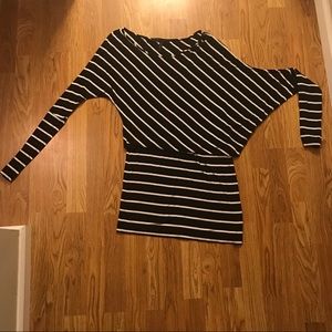 Long Sleeve Striped Mini Dress